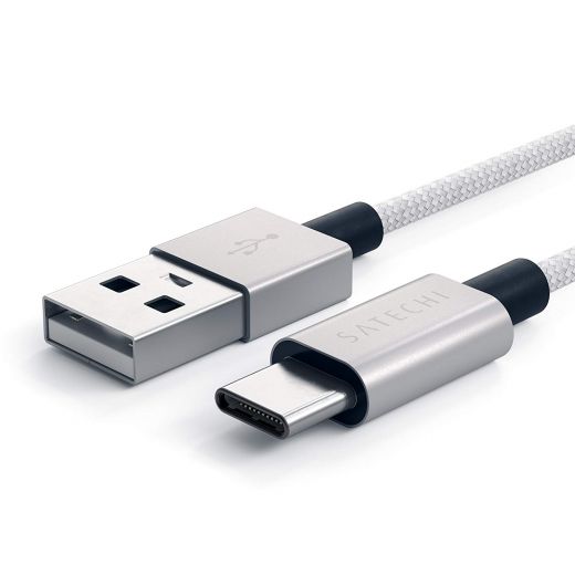 Кабель Satechi Aluminum Type-C USB 3.1 to Type-A USB 2.0 Cable Silver (ST-TCTAS)