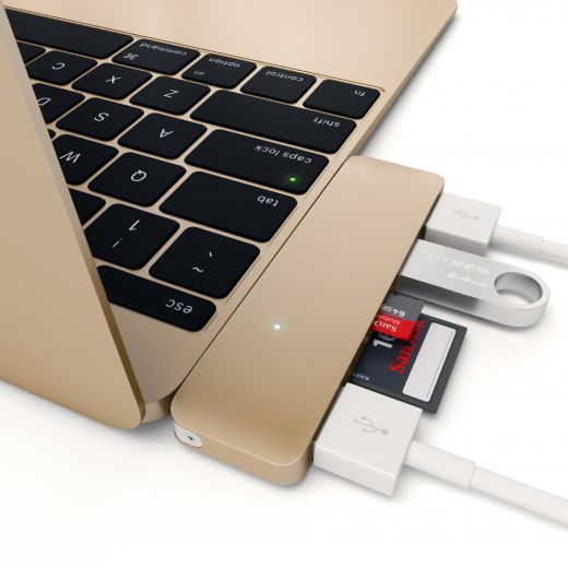 Адаптер Satechi Type-C USB Hub Gold (ST-TCUHG)