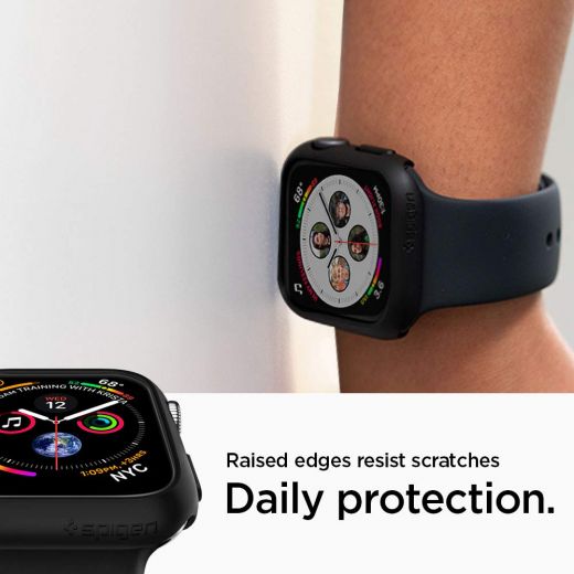 Чехол Spigen Thin Fit Black для Apple Watch 40mm Series 4