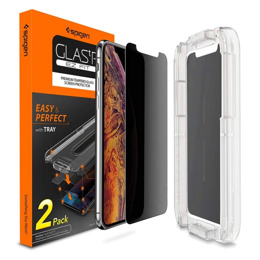 Захисне скло Spigen Tempered Glass Black Privacy для iPhone 11 Pro/X/XS