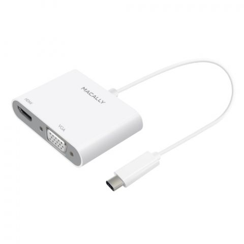 Адаптер Macally USB-C to VGA and HDMI 4K (UCVH4K)