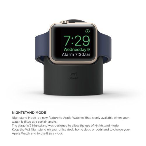 Док-станція Elago W2 Night Stand Black для Apple Watch