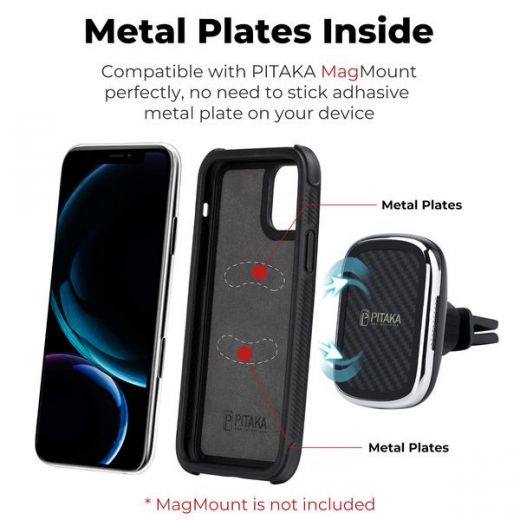 Чохол Pitaka MagCase Pro Black/Grey (KI1101RP) для iPhone 11