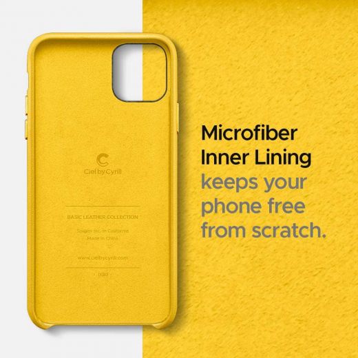 Чехол Ciel by Cyrill Basic Leather Collection Meyer Lemon для iPhone 11