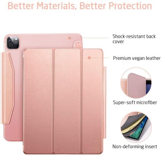 Чехол ESR Yippee Trifold Smart Case Rose Gold для iPad Pro 11" M1 | M2 (2021 | 2022)