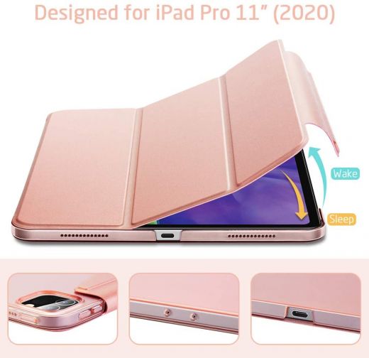 Чехол ESR Yippee Trifold Smart Case Rose Gold для iPad Pro 11" M1 | M2 (2021 | 2022)