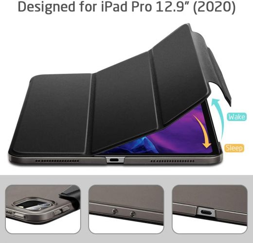 Чехол ESR Yippee Trifold Smart Case Black для iPad Pro 12.9" M1 | M2 ( 2021 | 2022)