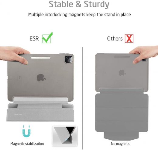 Чехол ESR Yippee Trifold Smart Case Gray для iPad Pro 11" M1 | M2 (2021 | 2022)