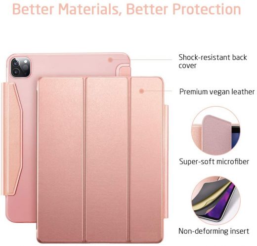 Чехол ESR Yippee Trifold Smart Case Rose Gold для iPad Pro 12.9" M1 | M2 ( 2021 | 2022)