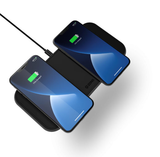 Бездротова зарядка Zens Dual Aluminium Wireless Charger Black with USB-C 30W PD Wall Charger (ZEDC10B/00)