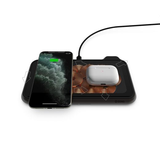Беспроводная зарядка Zens Liberty Wireless Charger 30W Glass Black (ZEDC09G/00)