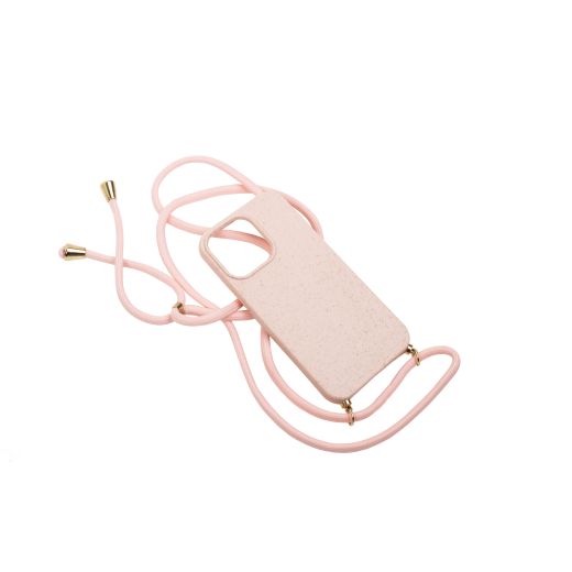 Силіконовий чохол з ремінцем CasePro Silicon Pink для iPhone 13 Pro