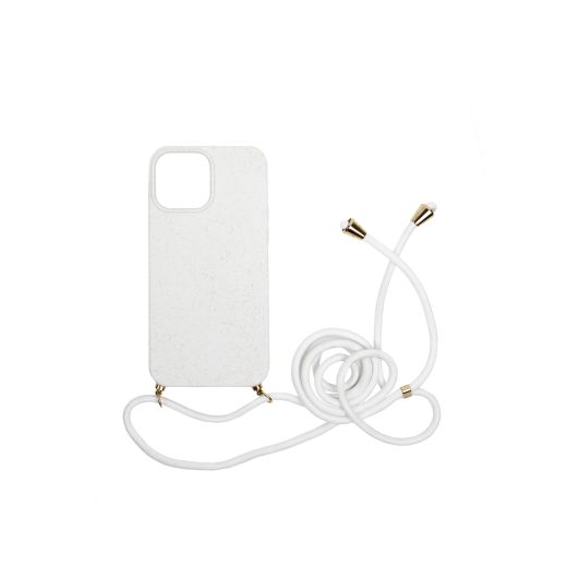 Силіконовий чохол з ремінцем CasePro Silicon White для iPhone 13 Pro Max