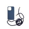 Силиконовый чехол с ремешком CasePro Silicon Navy для iPhone 13 Pro Max