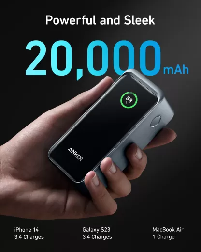 Павербанк (Зовнішній акумулятор) Anker Prime 20,000mAh Power Bank (200W) Black (A1336)