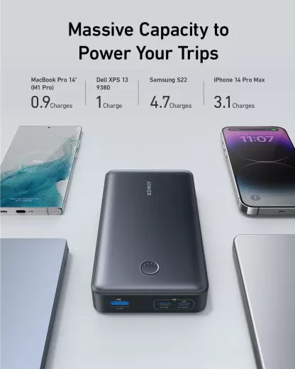 Повербанк Anker 537 Power Bank 65вт (PowerCore 24K for Laptop) Black