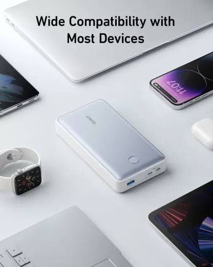 Повербанк Anker 537 Power Bank 65вт (PowerCore 24K for Laptop) White