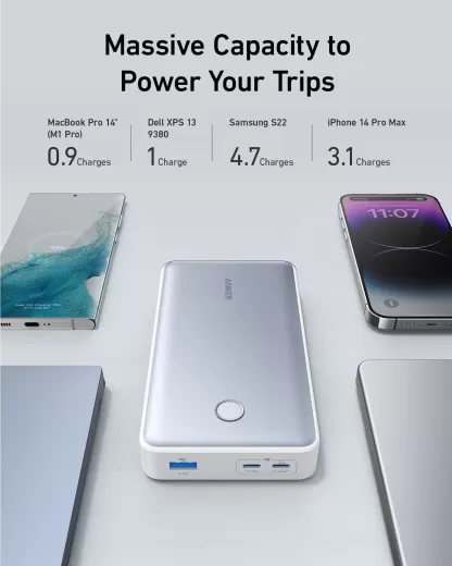 Повербанк Anker 537 Power Bank 65вт (PowerCore 24K for Laptop) White