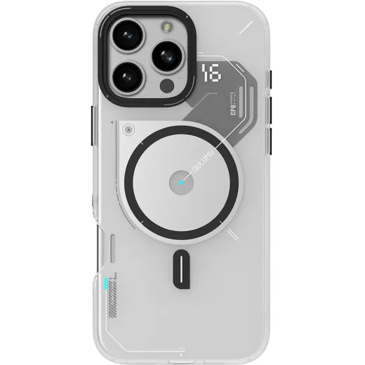 Прозрачный светящийся в темноте чехол Aulumu A16 Frosted Case Translucent White для iPhone 16 Pro Max