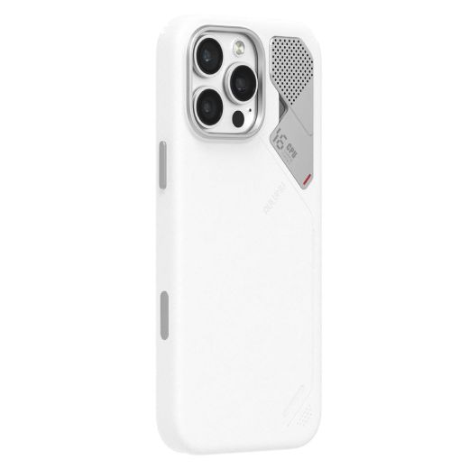 Чехол с экокожи Aulumu A16 Vegan Leather Camera Control Cover Case White для iPhone 16 Pro Max
