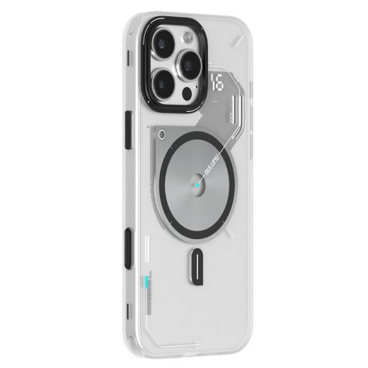 Прозорий чохол, що світиться в темряві Aulumu A16 Frosted Camera Control Cover Case Translucent White для iPhone 16 Pro Max