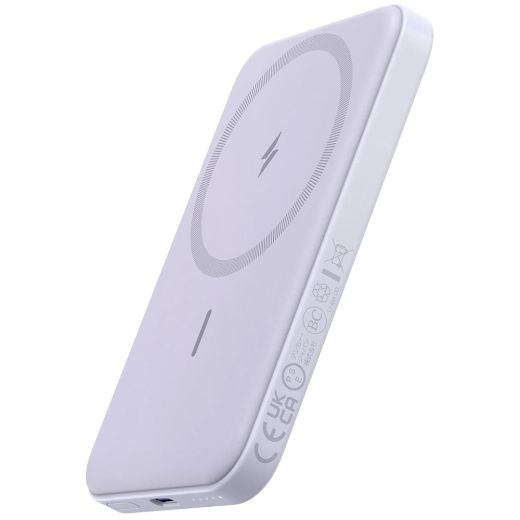 Повербанк с беспроводной зарядкой Anker 621 Magnetic Battery 5000 мАч (MagGo) Purple (A1610)