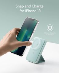 Повербанк с беспроводной зарядкой Anker 622 Magnetic Battery 5000 мАч (MagGo) Buds Green