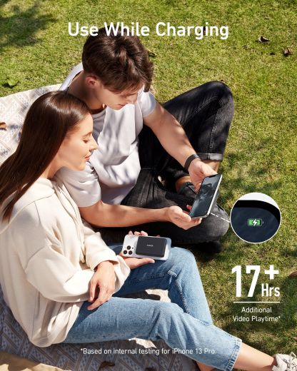 Повербанк с беспроводной зарядкой Anker 521 Magnetic Battery (PowerCore 5K)