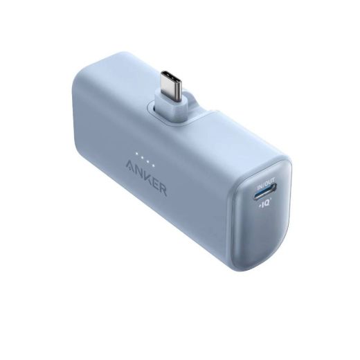 Повербанк Anker Nano Power Bank (22.5W, 5000mAh, Built-In USB-C Connector) Ice Lake Blue