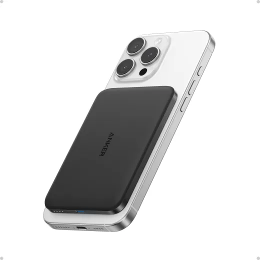Повербанк Anker Nano Powerbank (5K, Magnetisch, Slim) Black (A1665H11)
