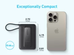 Повербанк Anker Zolo Magnetic Power Bank (10K, 30W, Built-in USB-C Cable) White