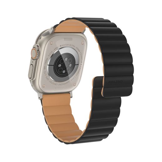 Магнитный ремешок AMAZINGthing Smoothie Pro Mag Magnetic Black для Apple Watch 49мм | 45мм | 44мм