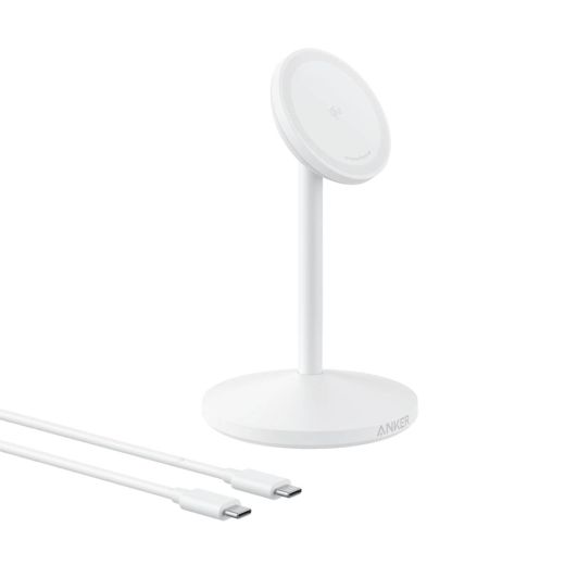 Підставка з бездротовою зарядкою Anker MagGo Wireless Charger (Stand) Aurora White
