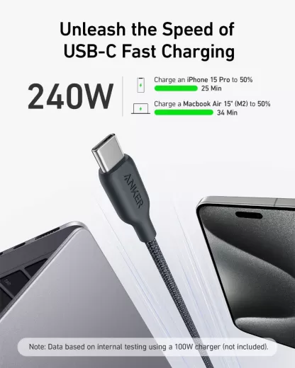 Кабель Anker 543 USB-C to USB-C Cable 1м Black