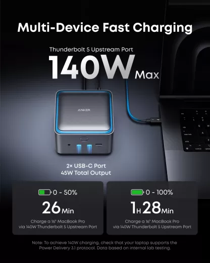 Док-станція Anker Prime TB5 Docking Station (14-in-1, 8K, Thunderbolt 5)