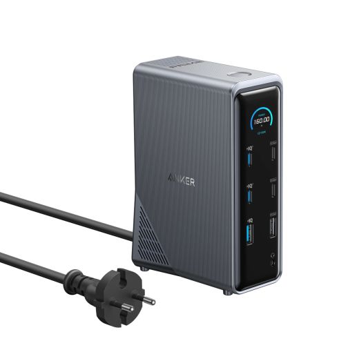 Швидка зарядка Anker Prime 14 в 1 Dual Display 160W Charging Docking Station (A83B63A1)