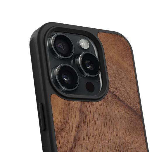 Дерев’яний чохол Woodcessories Bumper Case MagSafe Walnut для iPhone 15 Pro Max