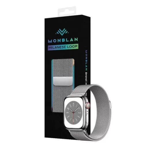 Металлический ремешок Monblan Milanese Series Silver для Apple Watch 40 мм | 41 мм