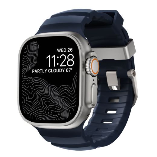 Ремінець Nomad Rocky Point Band Atlantic / Natural Hardware для Apple Watch 49мм | 46мм | 45мм | 44мм (NM013589858)