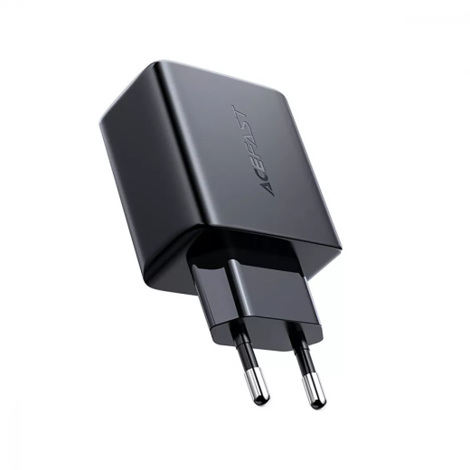 Швидка зарядка Acefast A5 PD 32W (Type-C + USB) Black