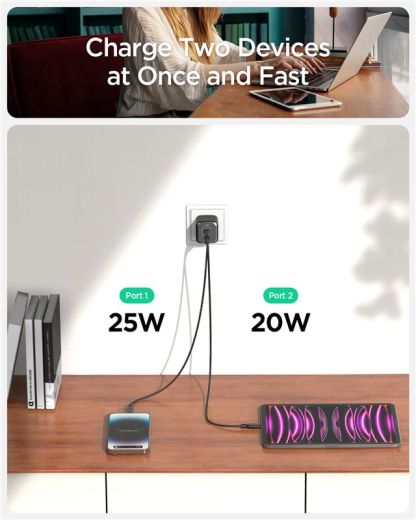 Быстрая зарядка Spigen ArcStation Pro GaN 45W Black (ACH05154)
