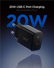 Швидка зарядка Spigen Essential 20W Wall Charger EE201EU Black (ACH09217)
