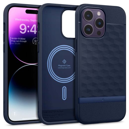 Чехол Spigen Caseology Parallax MagSafe Midnight Blue для iPhone 14 Pro (ACS05003)
