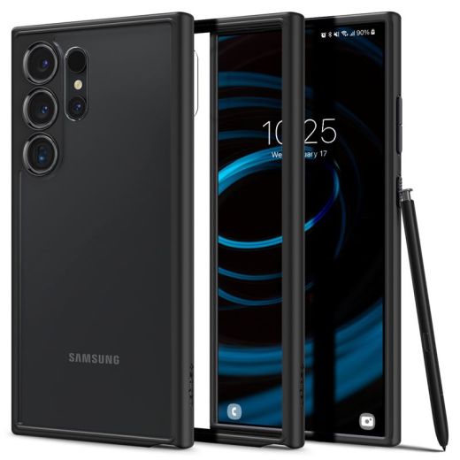 Прозорий чохол Spigen Ultra Hybrid Matte Black для Samsung Galaxy S24 Ultra (ACS07295)