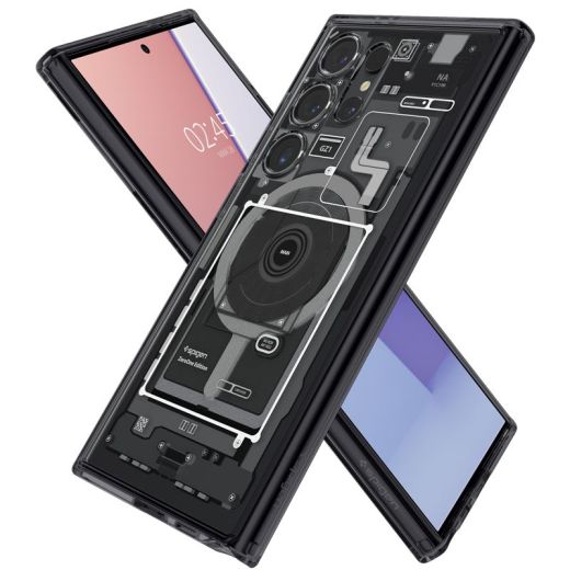 Прозрачный чехол Spigen Ultra Hybrid Metal Ring Zero One (MagFit) для Samsung Galaxy S24 Ultra (ACS07298)
