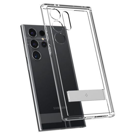 Прозрачный чехол-подставка Spigen Ultra Hybrid S Crystal Clear для Samsung Galaxy S24 Ultra (ACS07299)