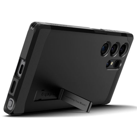 Чехол-подставка Spigen Tough Armor (MagFit) Black для Samsung Galaxy S24 Ultra (ACS07303)