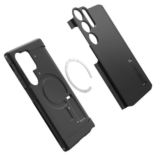 Чехол-подставка Spigen Tough Armor (MagFit) Black для Samsung Galaxy S24 Ultra (ACS07303)