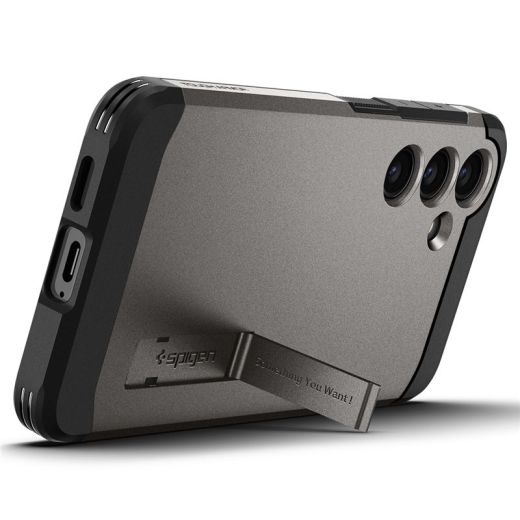 Чехол-подставка Spigen Tough Armor Gunmetal для Samsung Galaxy S24 (ACS07356)