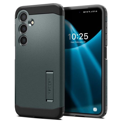 Чехол-подставка Spigen Tough Armor Abyss Green для Samsung Galaxy S24 Plus (ACS07334)